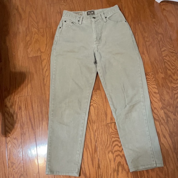 1990’s Express No. 4 High Waisted Tan Denim - Picture 2 of 12